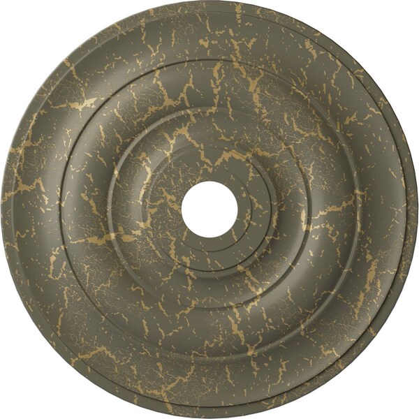 Ekena Millwork Jefferson Ceiling Medallion (Canopies up to 5"), 26 1/2"OD x 3 5/8"ID x 1 1/2"P, Witch Hazel Crackle CM26JEWHC - main